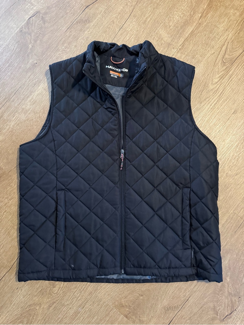 Hawke & Co Black Quilted Zip-Up Men's Vest